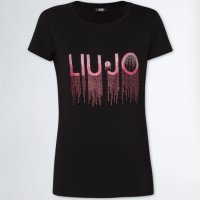 Оригинална дамска тениска, LİU JO, BLACK LOGO, снимка 4 - Тениски - 41318011