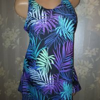 Harmony 44D/ L- Бански рокля с бикини в тропически принт , снимка 2 - Бански костюми - 41462759
