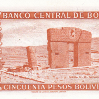 50 песо 1962, Боливия, снимка 2 - Нумизматика и бонистика - 36187175