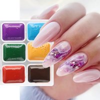 Комплект акварелни бои за маникюр нокти - нови, снимка 1 - Продукти за маникюр - 41590849
