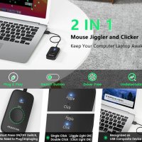 AirDrive USB Mouse Jiggler Moji Фалшива Мишка Симулатор Скрити Микро Движения Компютъра НЕ Заспива, снимка 7 - Клавиатури и мишки - 41382597