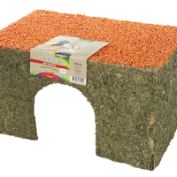 Ядлива къща за гризачи от сено и моркови 38,5 х 21,5 х 25h см. - Модел: 18811, снимка 1 - За гризачи - 44735307