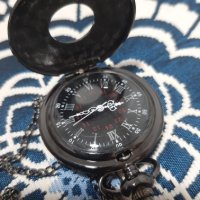 NOUSEG винтидж джобен кварцов часовник с римски цифри+ верижка , снимка 17 - Джобни - 41227257