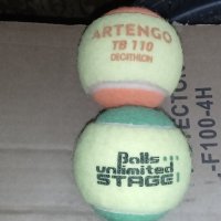 Продавам 3 използвани топки за тенис на корт и 1-на използвана топка за голф, снимка 1 - Тенис - 41183615