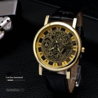 ✨Изискан мъжки ръчен часовник с кварцов механизъм и кожена каишка, снимка 4 - Мъжки - 38877598