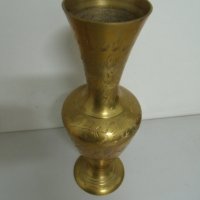 № 6030 стара метална / месингова ваза  , снимка 2 - Антикварни и старинни предмети - 35974866