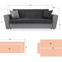 Разтегателен диван , мента + светло кафяв, снимка 4 - Дивани и мека мебел - 42548776