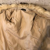 Дамско бежово палто с яка от лисица, снимка 6 - Палта, манта - 39974822