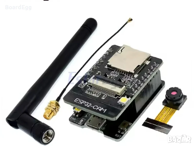 ESP32 CAM модул с програматор и външна антена, снимка 1
