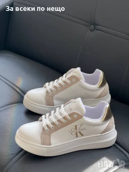 Calvin Klein Дамски Бели Маратонки👟Дамски Спортни Обувки В Бял Цвят Келвин Клайн Код E227, снимка 1