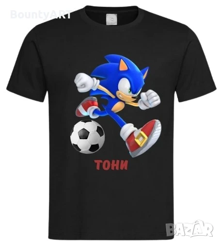 Персонализирана тениска Соник, снимка 1