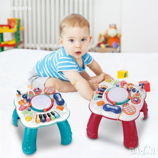 Интерактивна бебешка, музикална масичка с игри, снимка 1