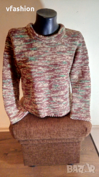 Вълнен пуловер  - ръчно плетиво, снимка 1