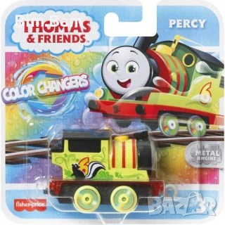 Оригинално влакче Thomas & Friends PERCY Colour changers - променящ се цвят / FISHER PRICE, снимка 1