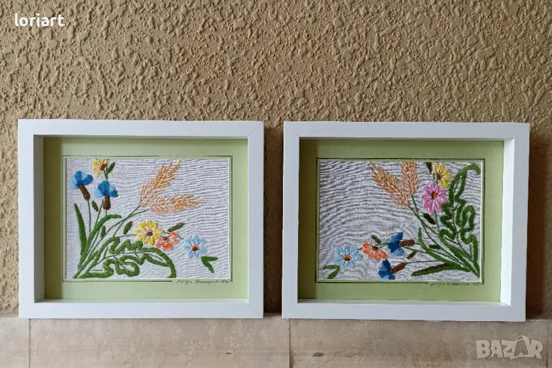 Пролетни букети/ретро бродерия, снимка 1