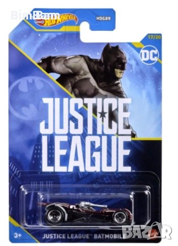 Оригинална количка Hot Wheels BATMAN - Justice League Batmobile / Батмобил / Батман, снимка 1