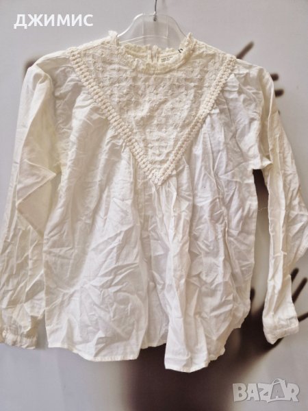 Зара, красива детска риза с дантела, размер 140 см(10г,), снимка 1