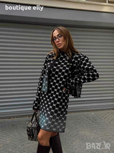 дамски комплект рокля и жилетка, снимка 1