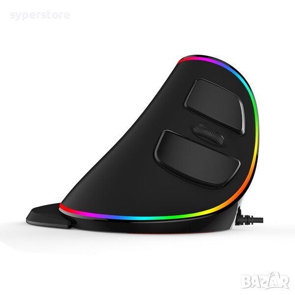 Мишка USB Оптична Delux M618 Plus Вертикална 4000dpi 6btns RGB подсветка, снимка 1