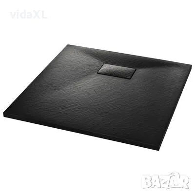 vidaXL Душ корито, SMC, черно, 90x90 см（SKU:144779）, снимка 1