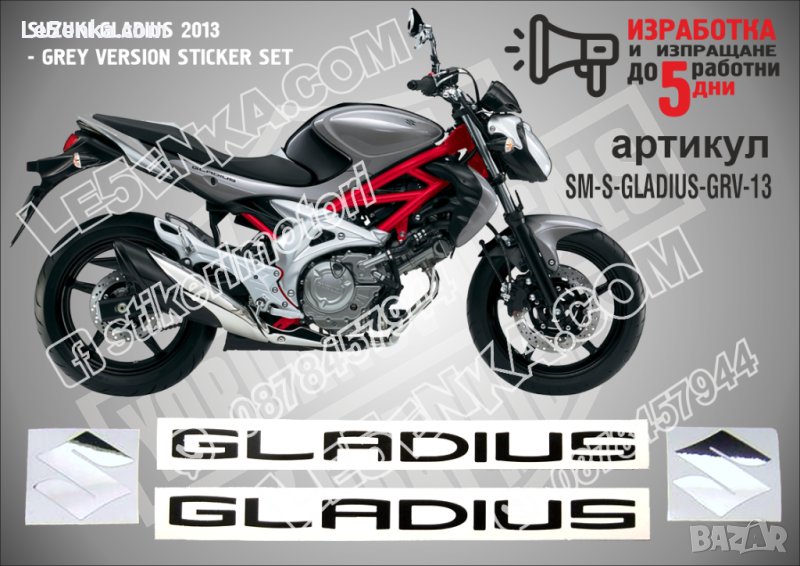 Suzuki Gladius 2013 Grey Version SM-S-GLADIUS-GRV-13, снимка 1