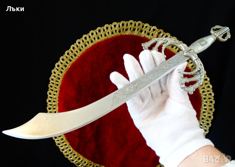 Старинен италиански ятаган,сабя,маркиран. , снимка 1