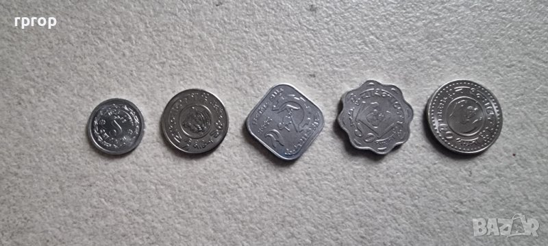 Бангладеш . Лот.  1, 5, 10, 20 и 50 пойша. 1994 -2000 година. Чисто нови. 5 бройки., снимка 1