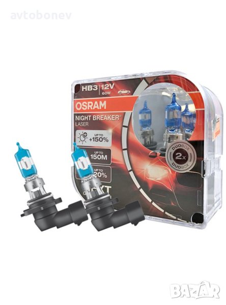 Халогенни крушки OSRAM NIGHT BREAKER LASER +150% HB3(9005) к-т/2 бр./, снимка 1
