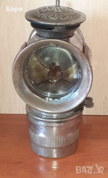 Стара ацетиленова лампа за велосипед от 19-ти век - USA, снимка 1