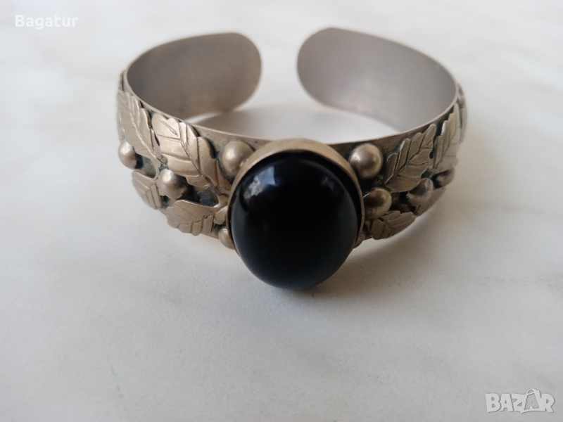 Етно гривна регулируема,флорални мотиви , снимка 1