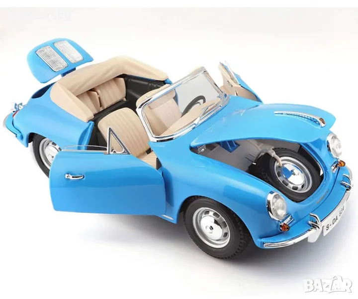 1:18 Метални колички: Porsche 356B Cabriolet (1961), снимка 1