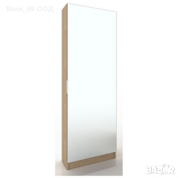 Голям шкаф за обувки с огледална врата, снимка 1