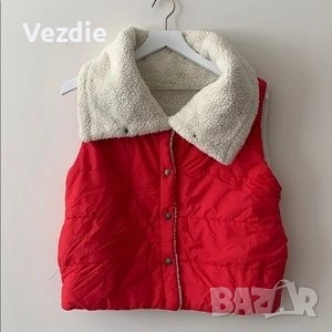 Червен дамски елек, снимка 1
