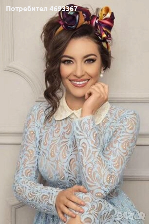 Уникат рокля с перли и дантела, размер S/M, снимка 1