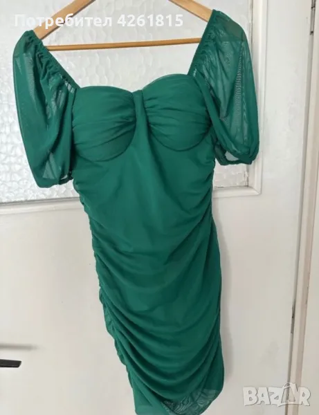 Официална зелена рокля, снимка 1