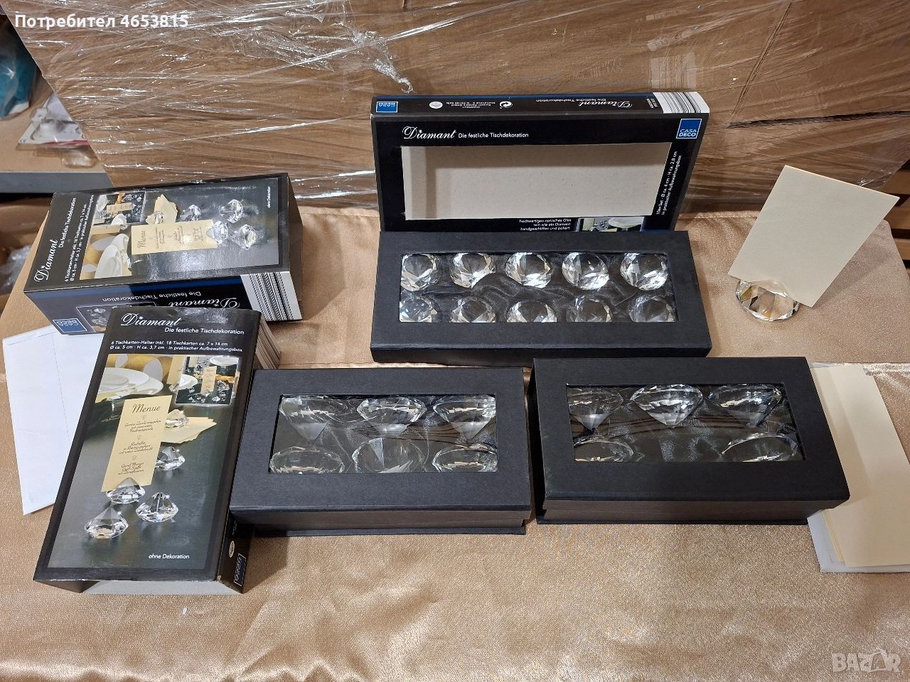 Украса за маса от Диаманти и поставки за меню, снимка 1