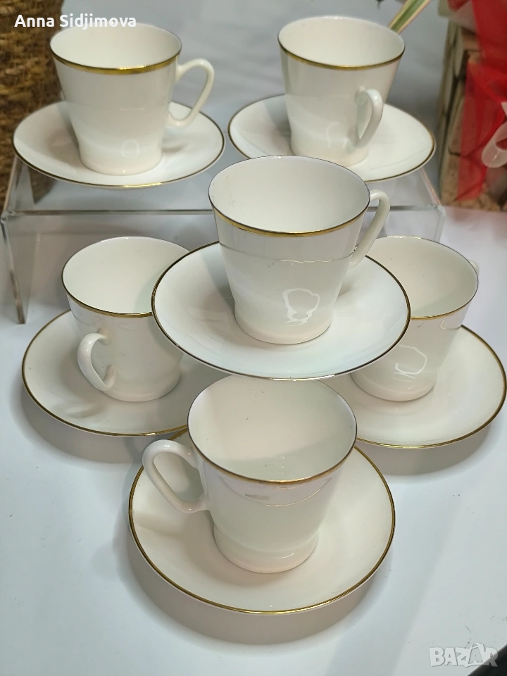 Руски порцелан ЛФЗ сервиз за кафе , снимка 1