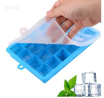 24 бр куб кубчета квадрат силиконов молд форма калъп за фондан шоколад гипс сапун бонбони желе лед , снимка 1