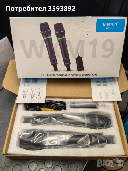 Безжични микрофони.  Bietrun WXM19, снимка 1