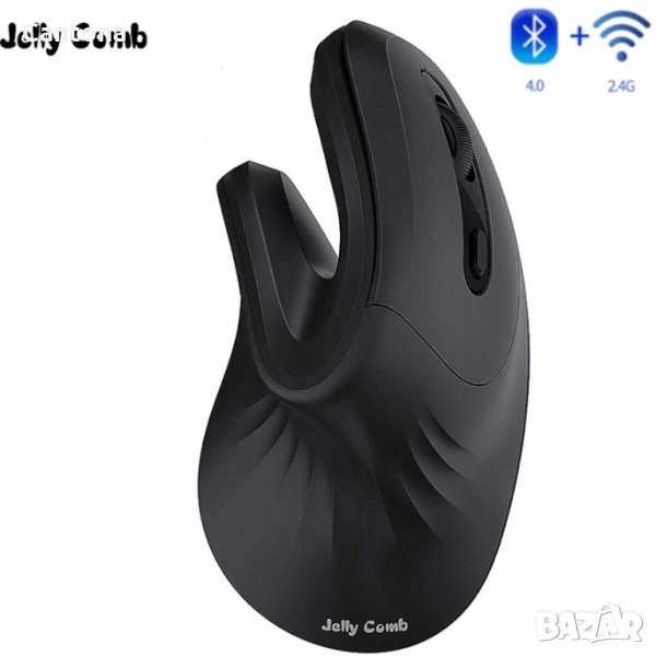 Jelly Comb Bluetooth Ергономична мишка Magic Vertical Wireless, Bluetooth & 2.4G USB, снимка 1