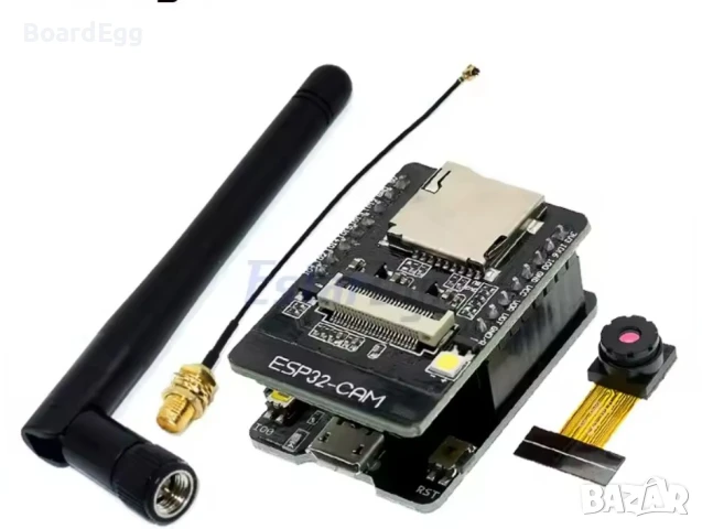 ESP32 CAM модул с програматор и външна антена