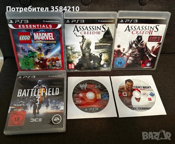 PS3 игри - Assassin's Creed, Battlefield, Lego Marvel, WWE