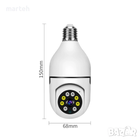 IP Wi-fi Камeра тип крушка E27, снимка 12 - IP камери - 51928948