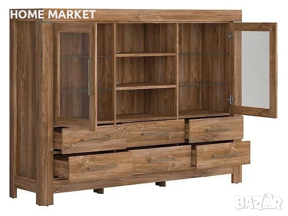 Витрина GENT KOM2W6S/13/17 с LED осветление  Размери:  Дълбочина: 42см  Широчина: 166см  , снимка 5 - Секции и витрини - 53562571