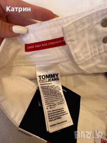 Tommy Jeans 3/4 бели дънки, снимка 7 - Дънки - 51640162