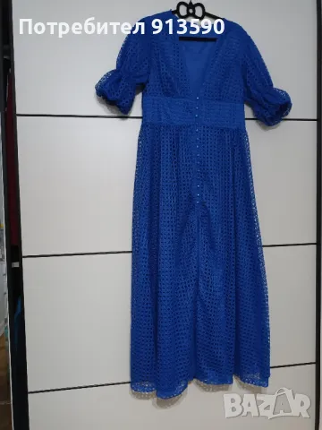 Тъмно синя рокля , снимка 2 - Рокли - 49664094