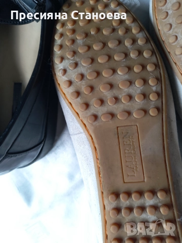 Лоуфъри Zara черни лачени , Lauren Ralph Lauren мокасини , снимка 14 - Дамски ежедневни обувки - 52042080