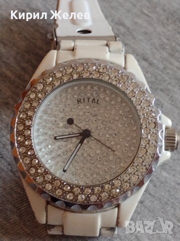 Модерен дамски часовник RITAL QUARTZ с кристали Сваровски много красив - 21051, снимка 6 - Дамски - 36235410