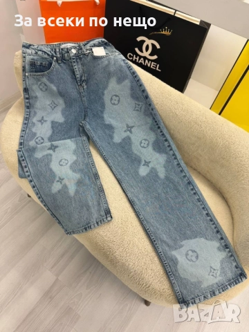 Louis Vuitton Дамски Сини Дънки Луис Витон Код SK23, снимка 2 - Дънки - 52463466