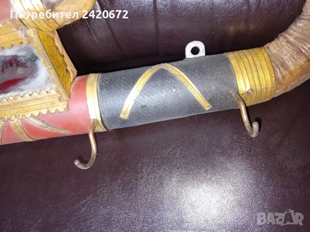 ретро   закачалка  с  рога , снимка 6 - Декорация за дома - 48633442